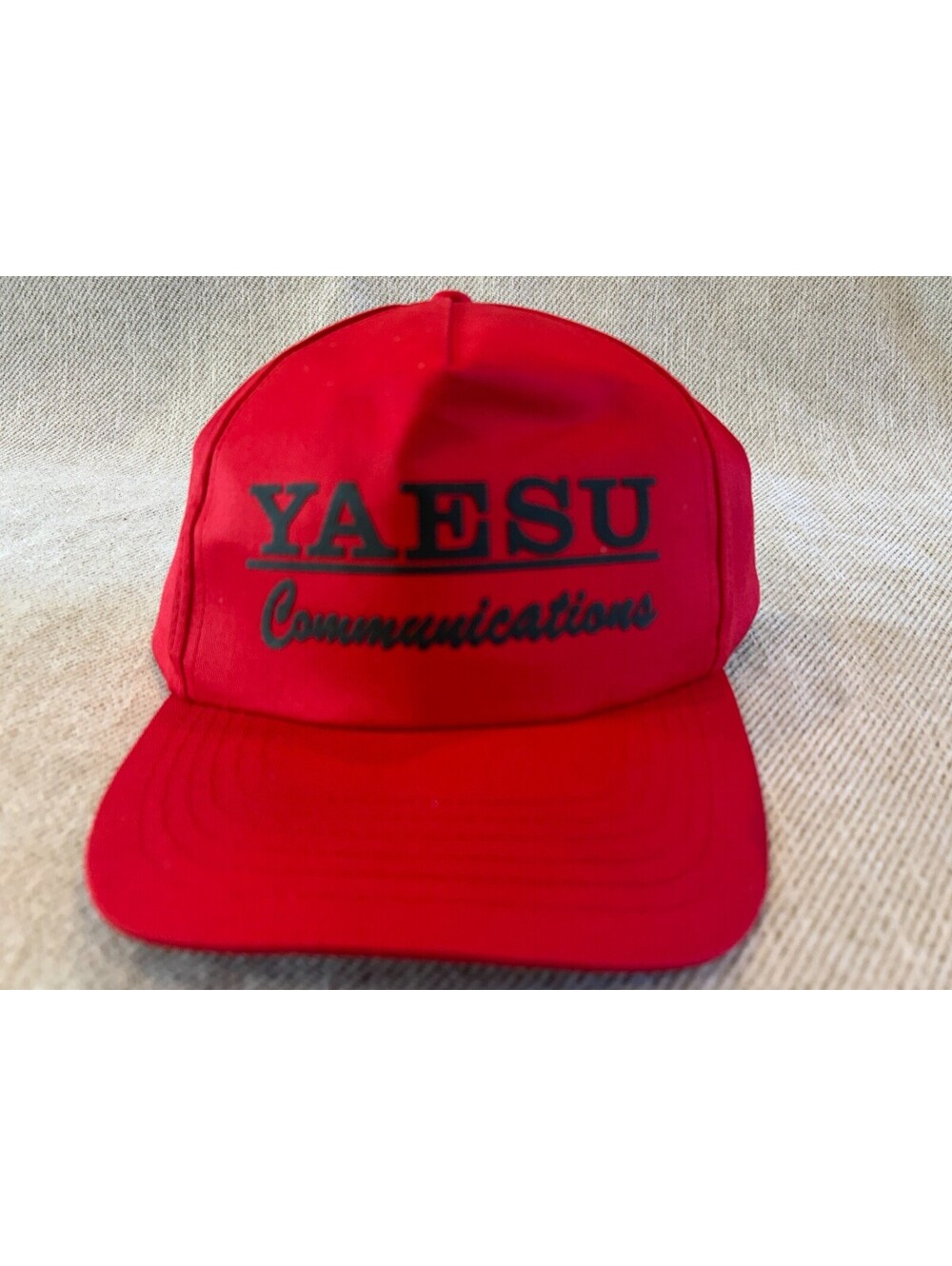 Vintage Yaesu Communications Ham Amateur Radio Snapback Hat Cap Red 80s 90s VTG